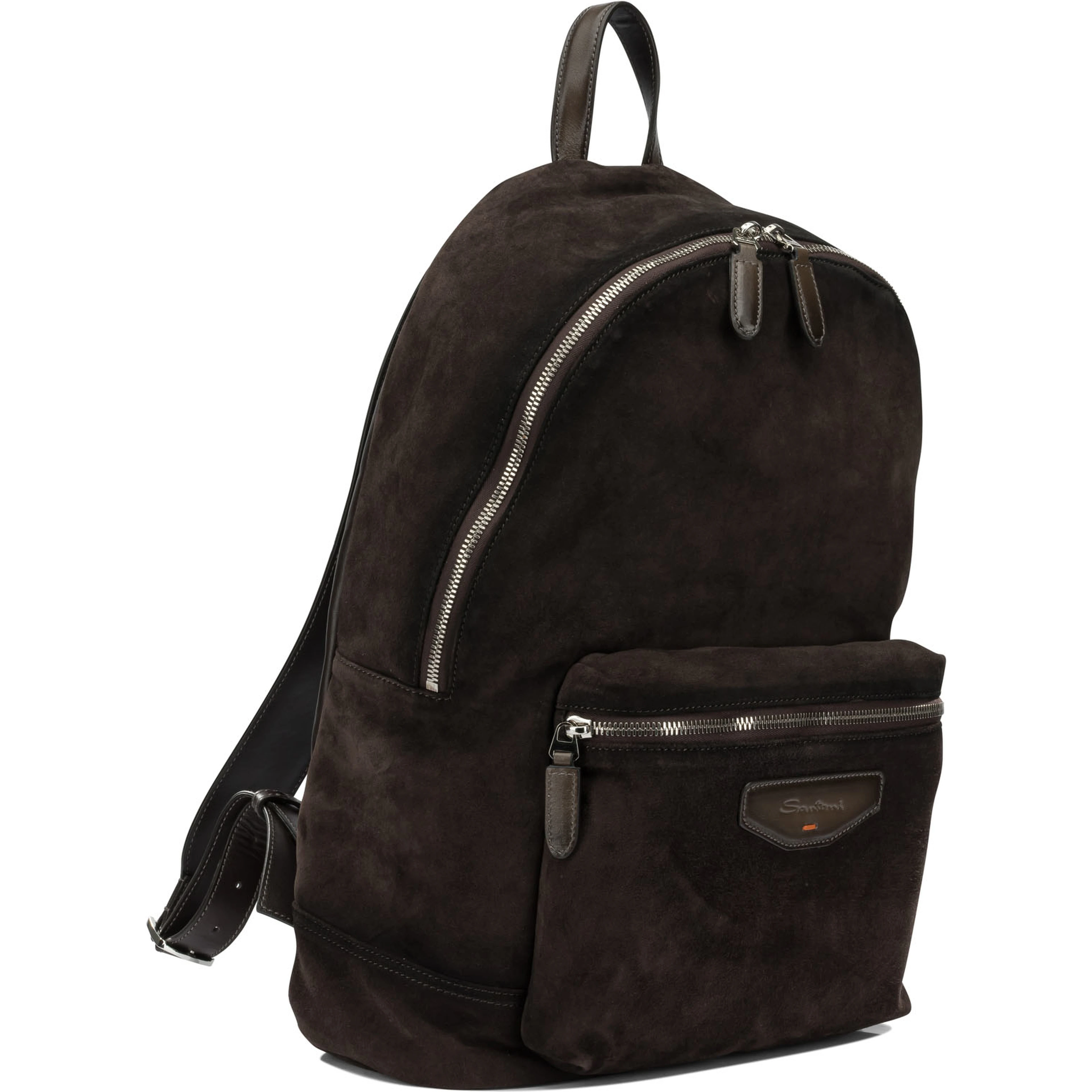 Casual suede backpack