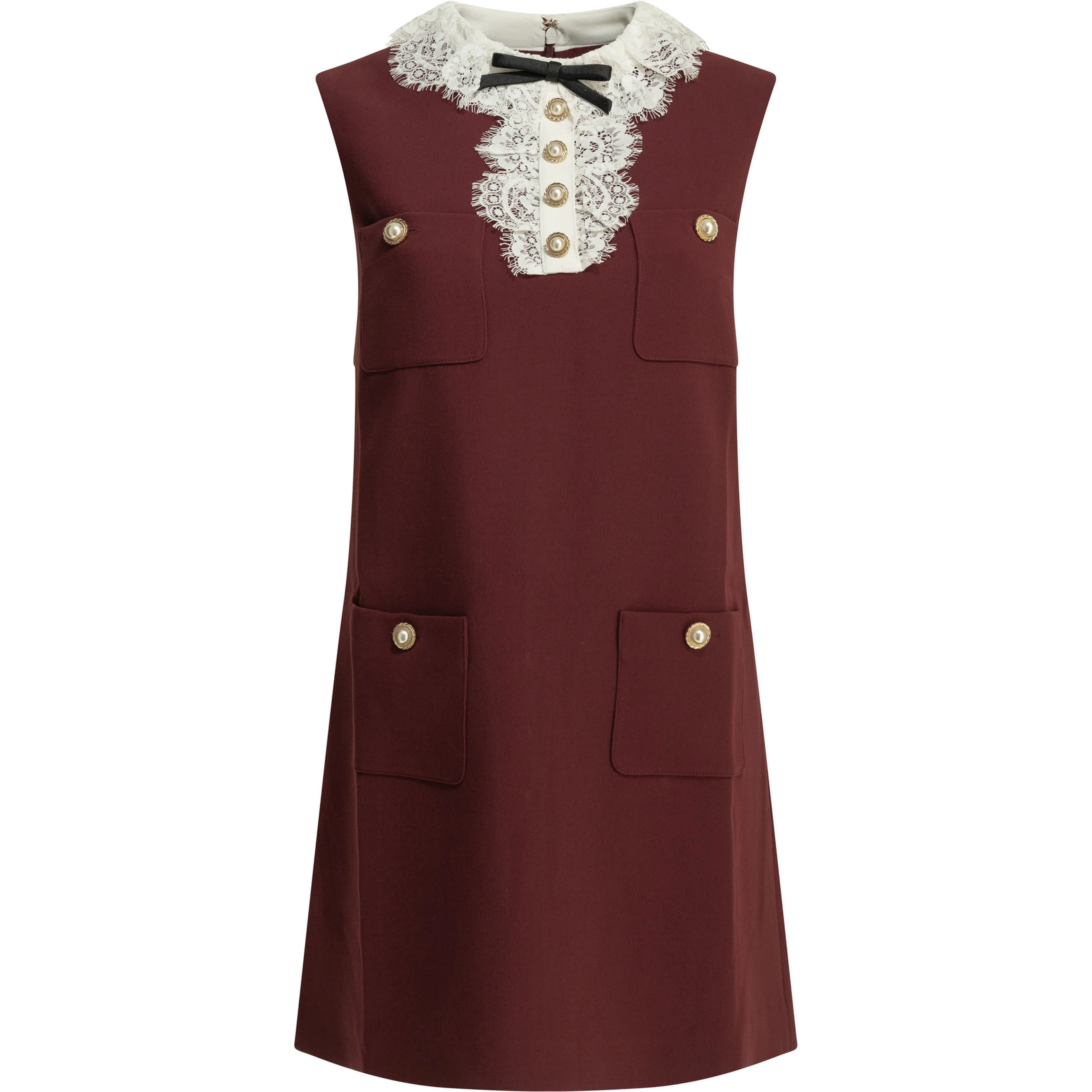 Short dress with lace detail