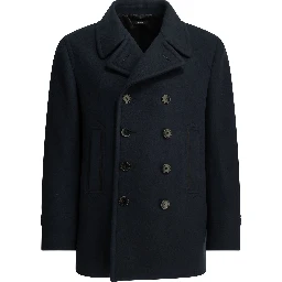 Short wool felt coat