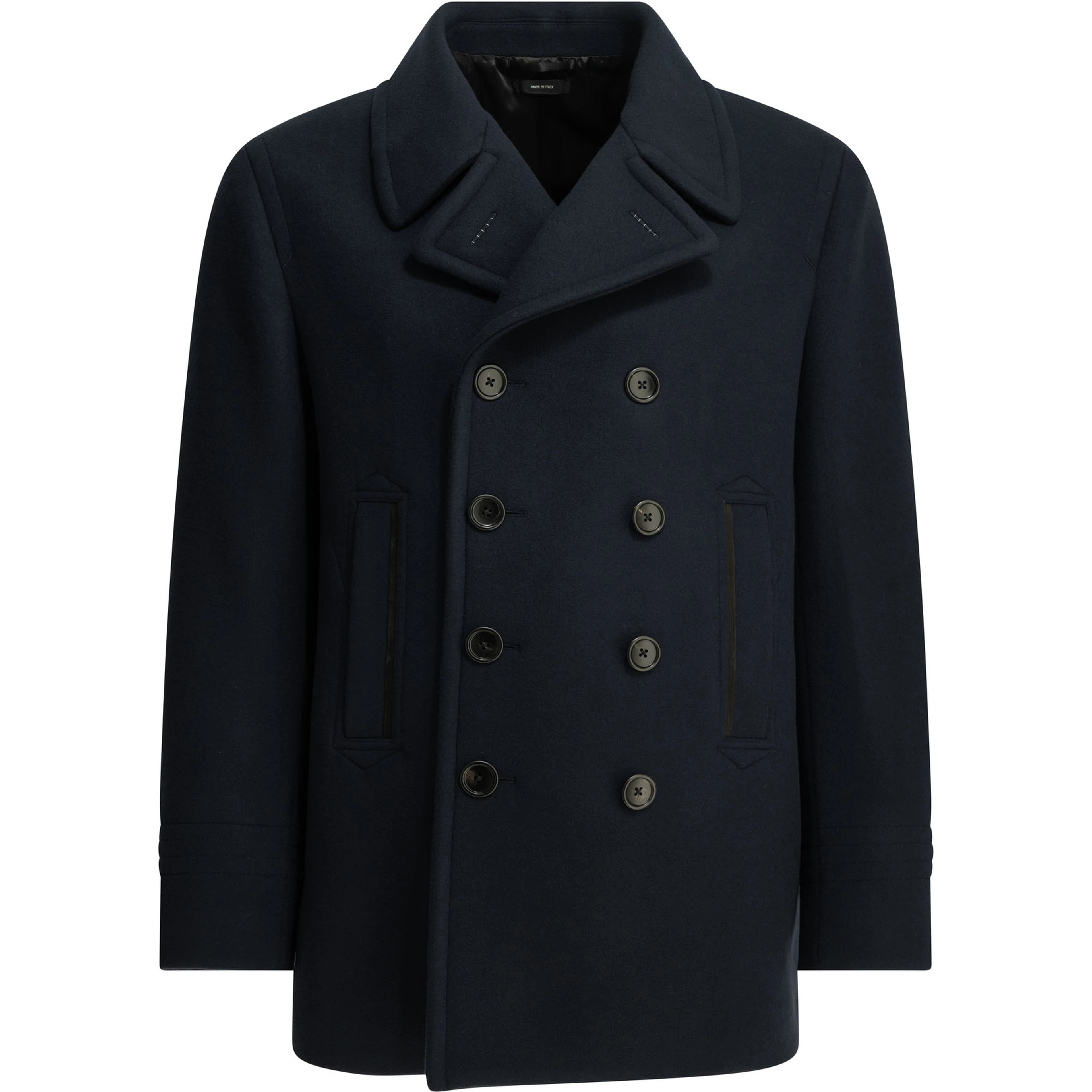Short wool felt coat