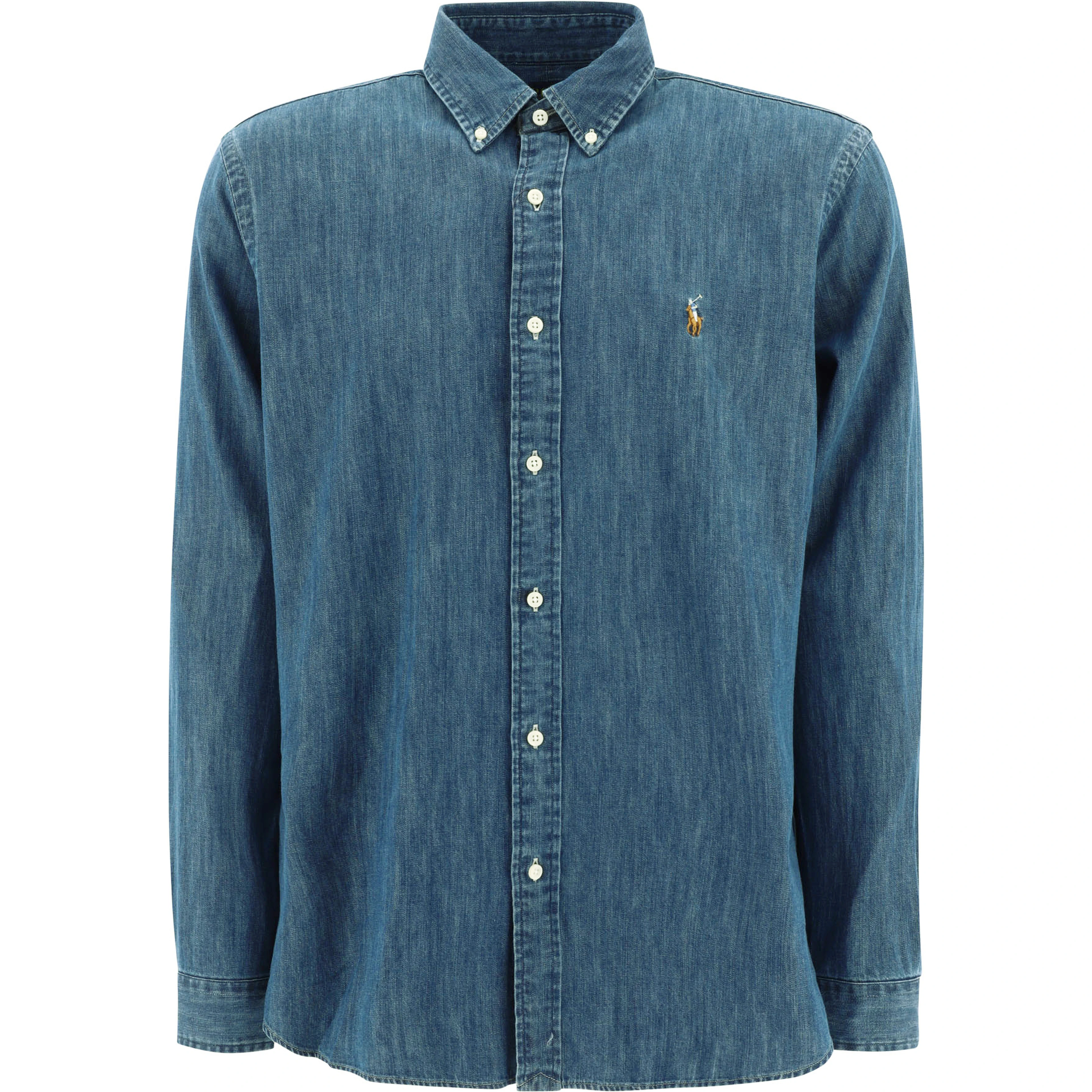 Custom-fit casual shirt with logo