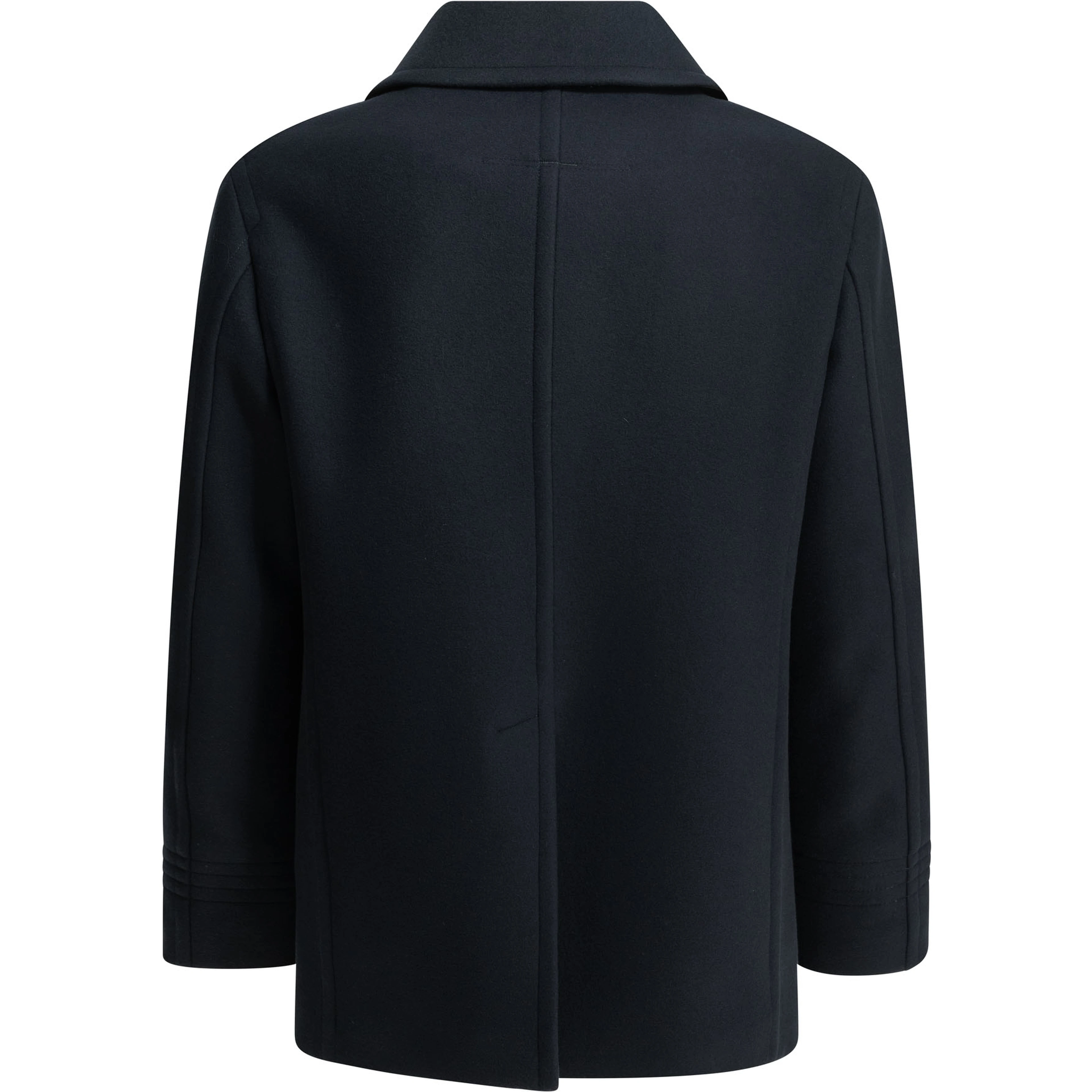 Short wool felt coat