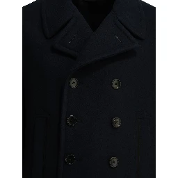Short wool felt coat