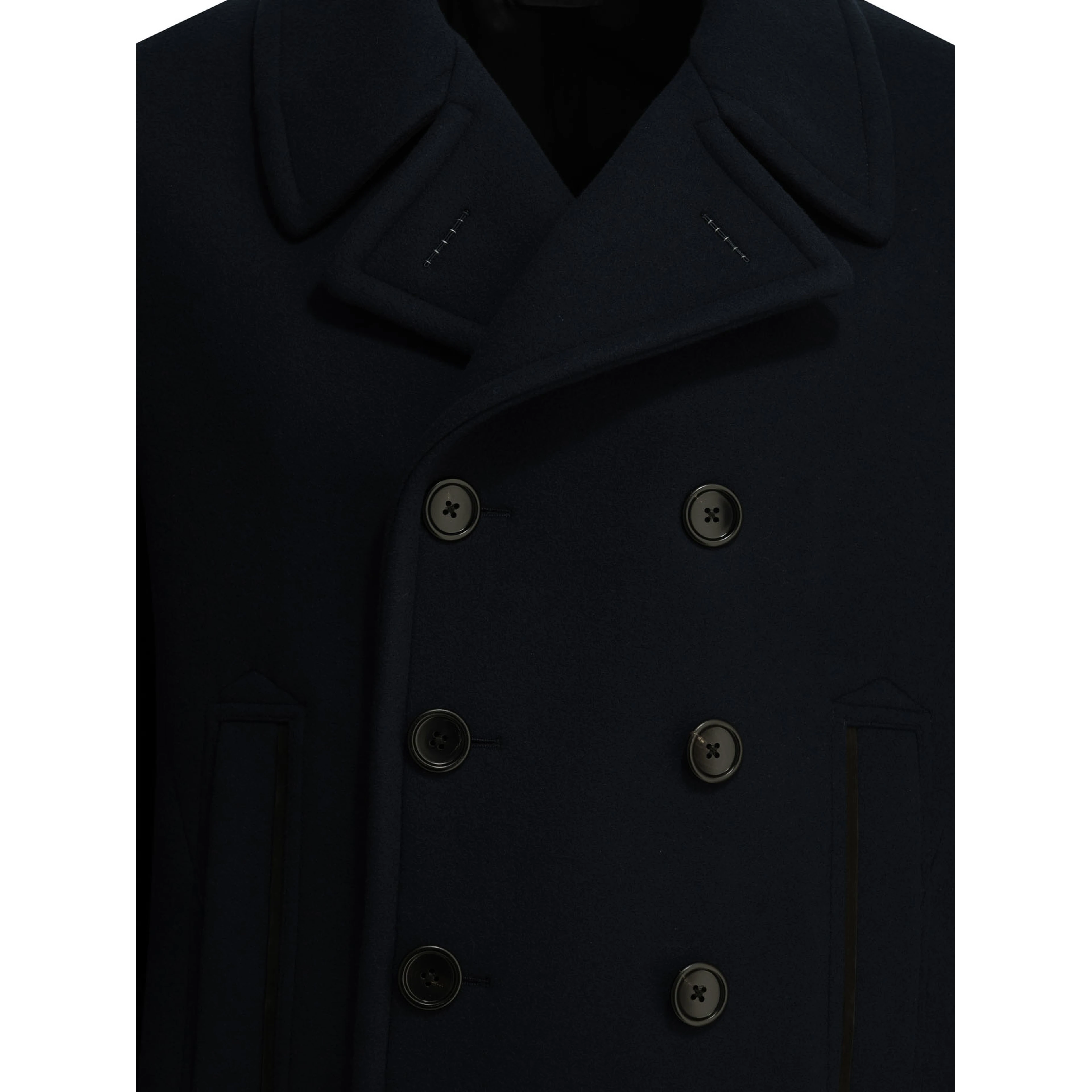 Short wool felt coat
