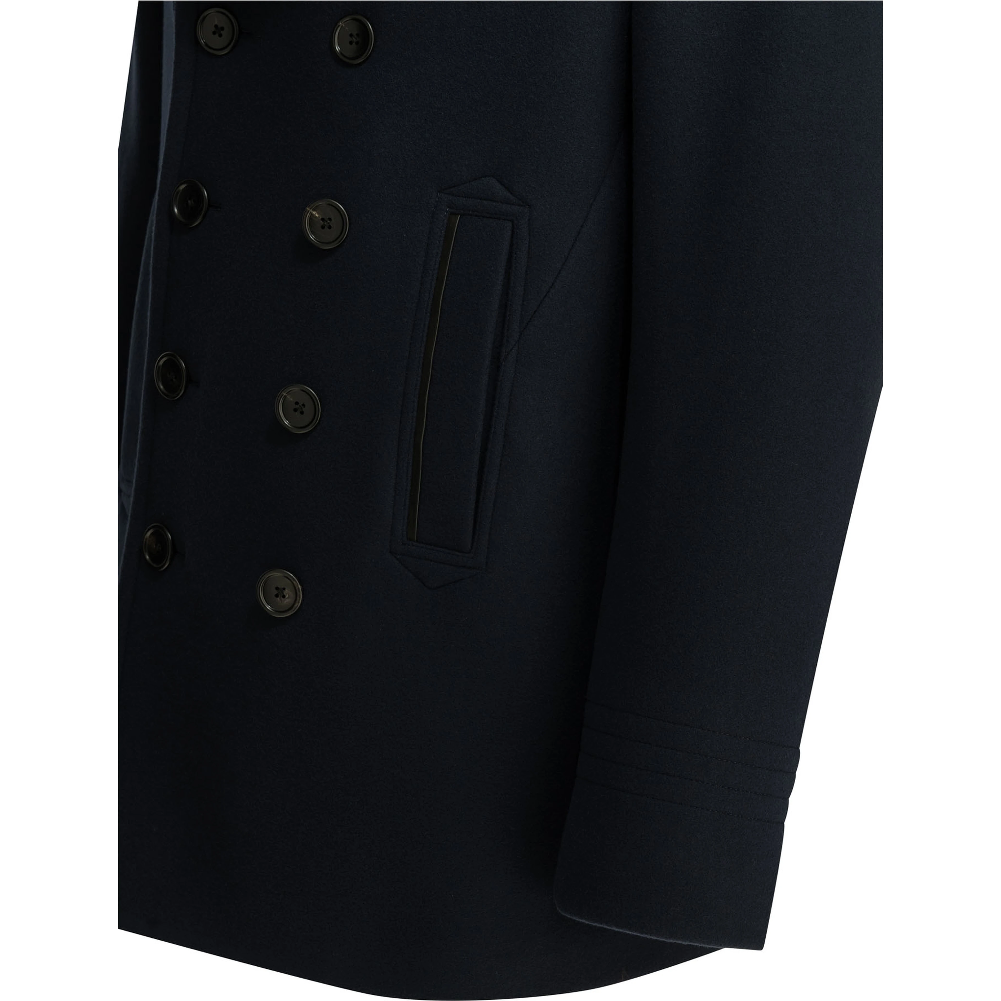 Short wool felt coat