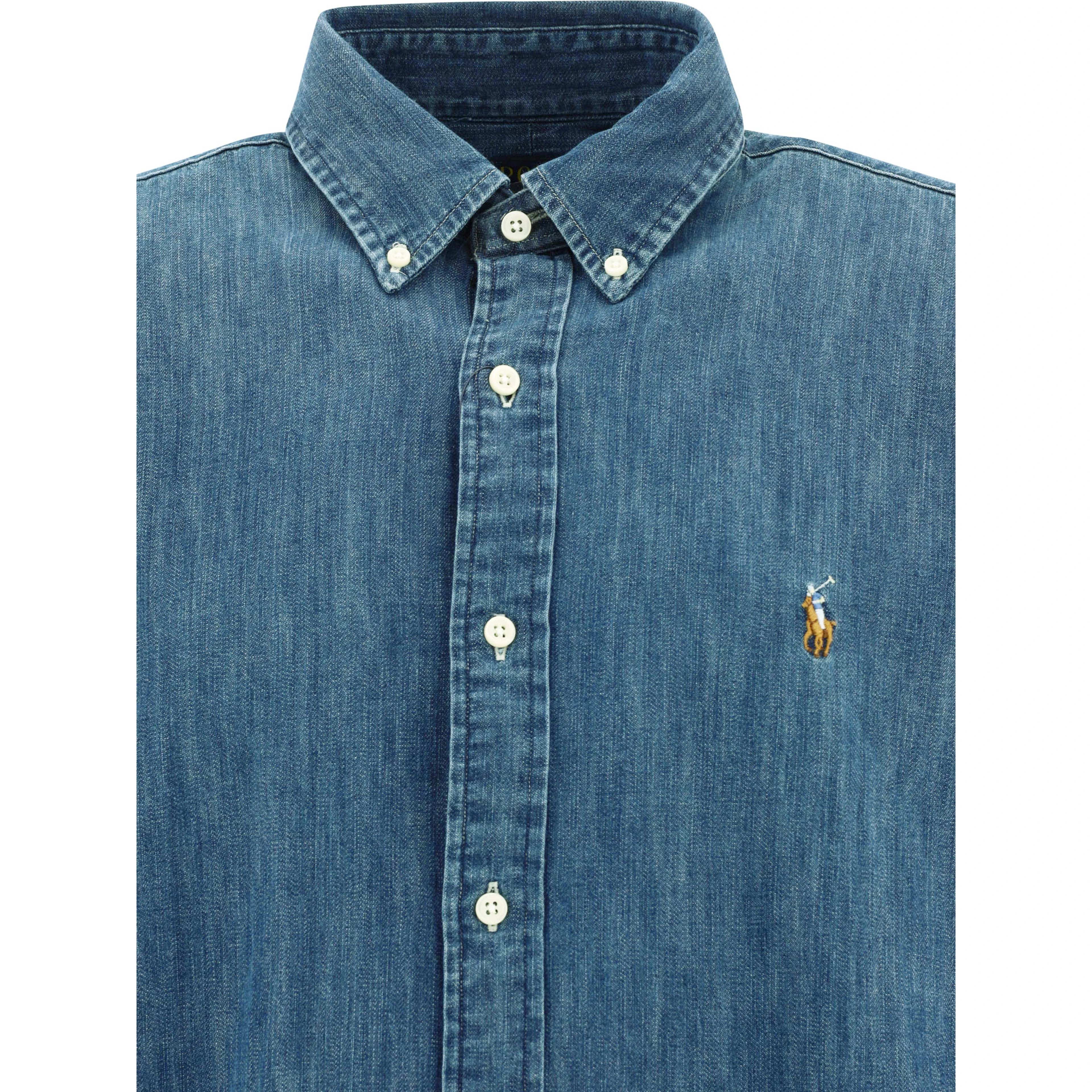 Custom-fit casual shirt with logo