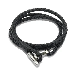 Braided leather bracelet