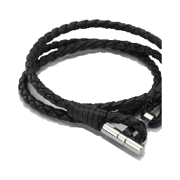Braided leather bracelet