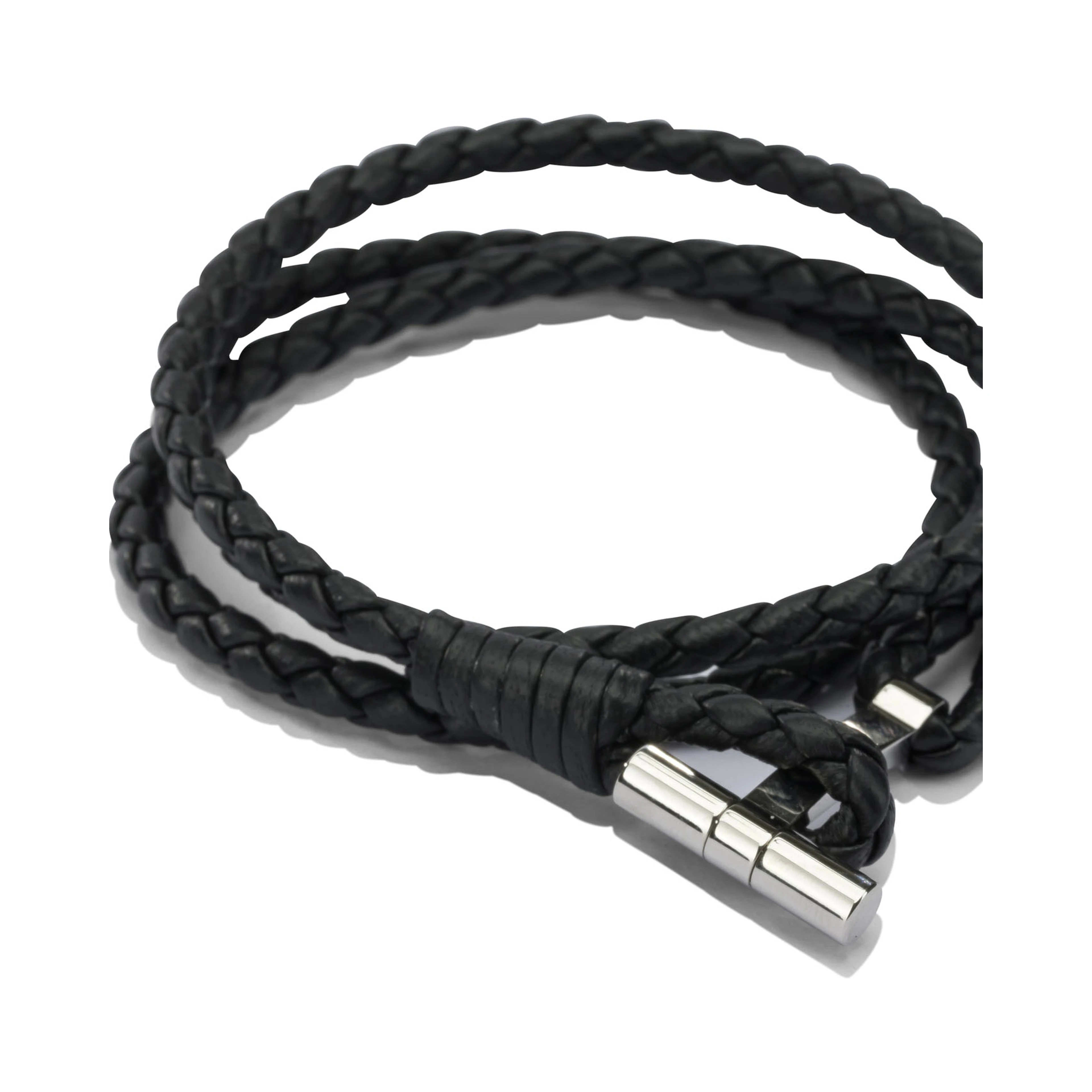 Braided leather bracelet