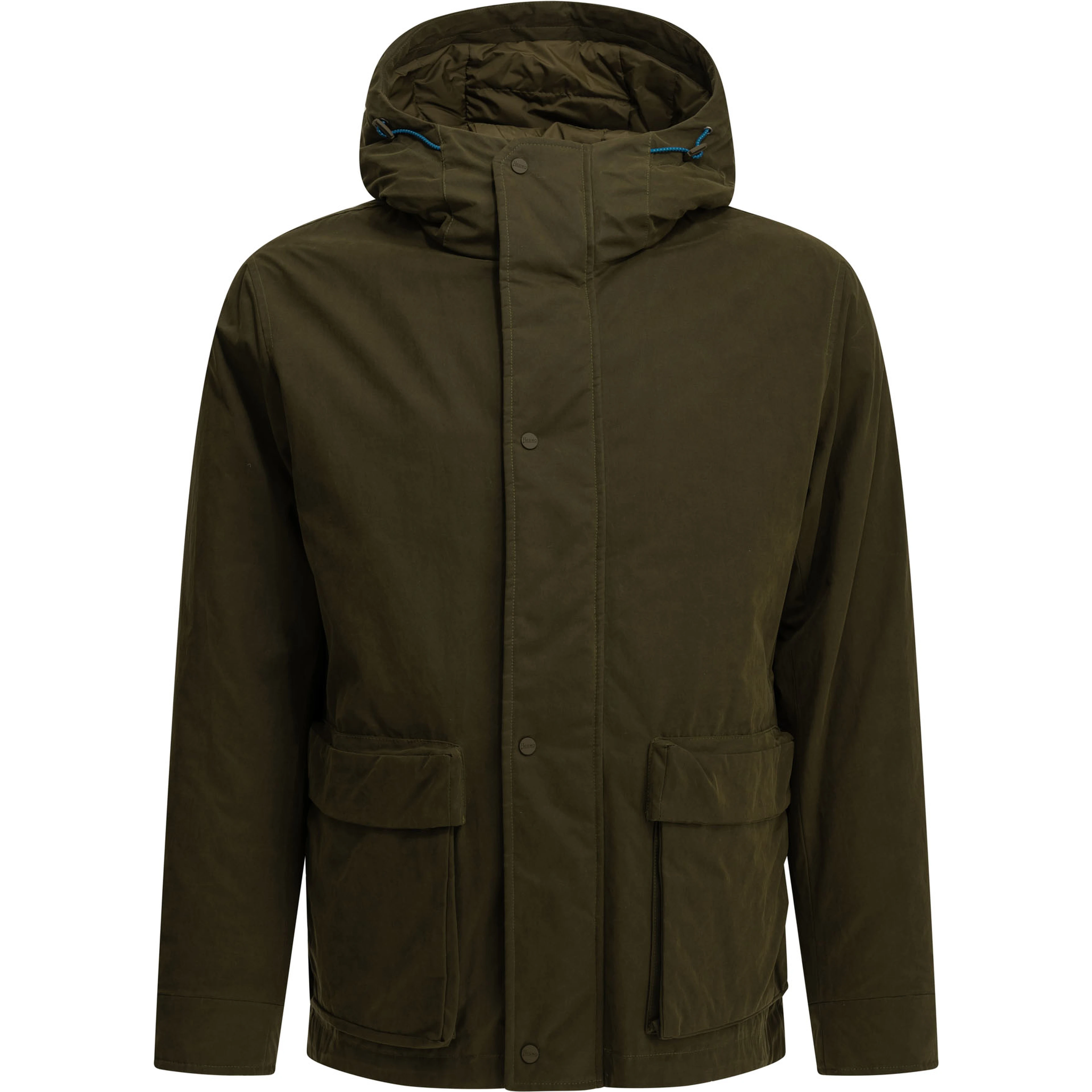 Padded parka made of technical cotton