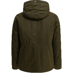 Padded parka made of technical cotton