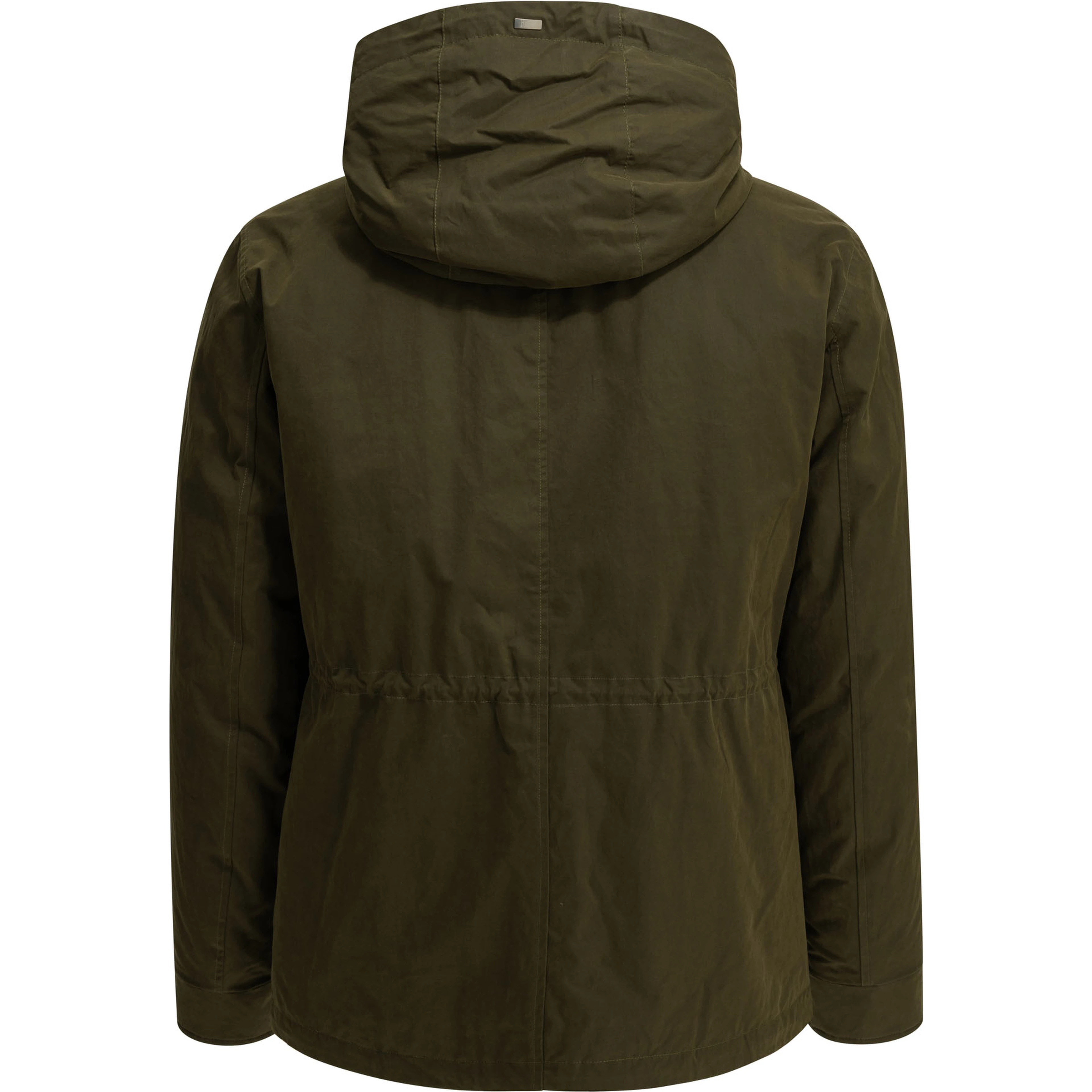 Padded parka made of technical cotton