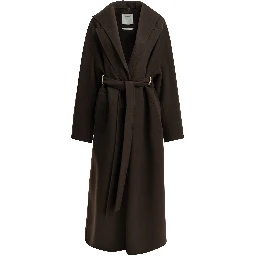 Long coat in pure wool
