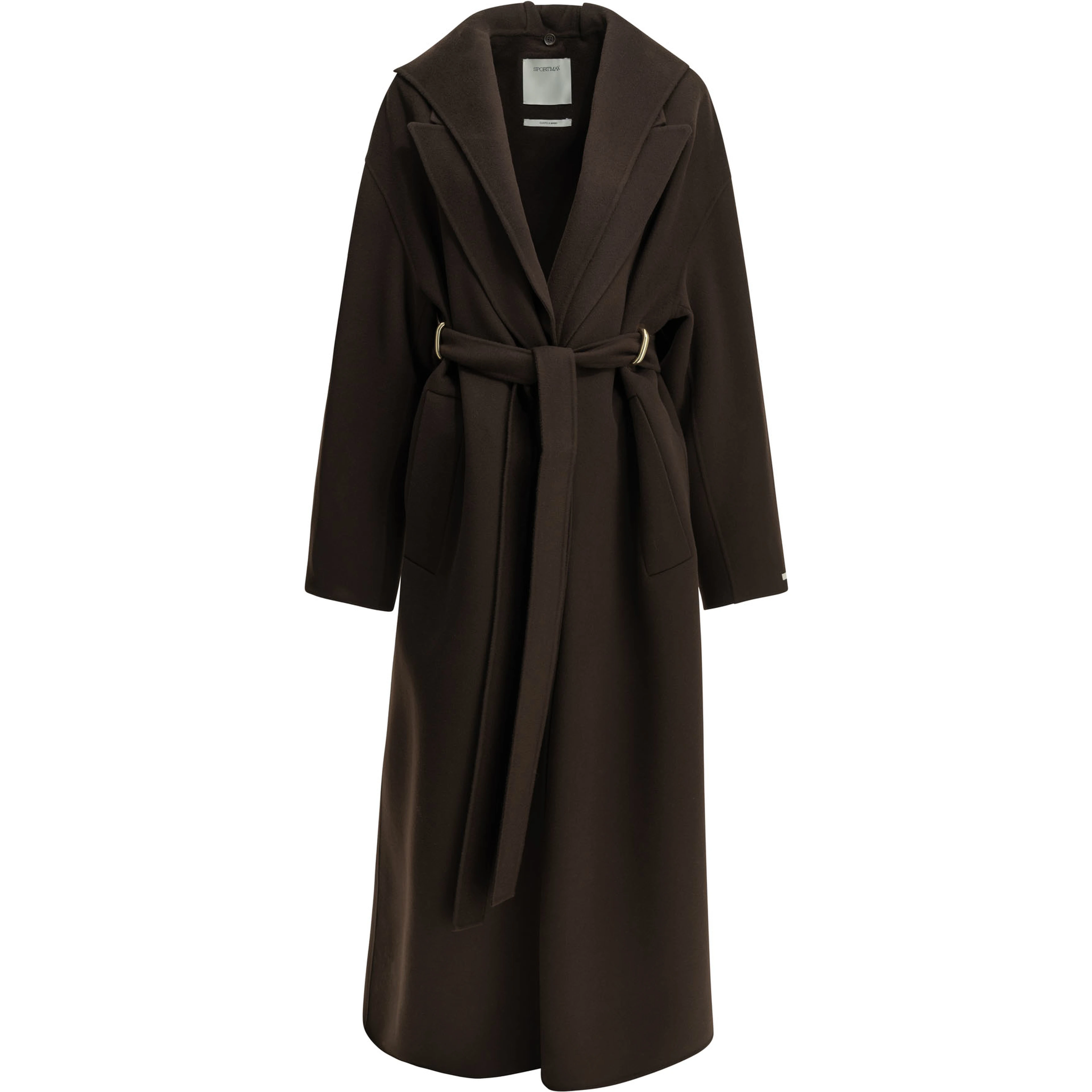 Long coat in pure wool