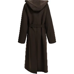 Long coat in pure wool