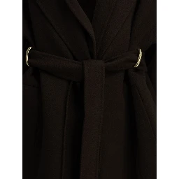 Long coat in pure wool