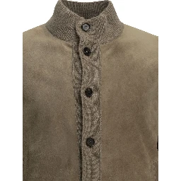 Cashmere and suede overshirt jacket