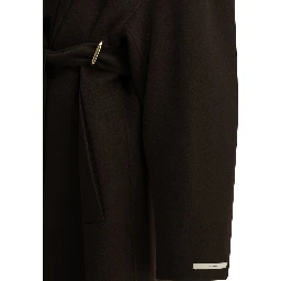 Long coat in pure wool
