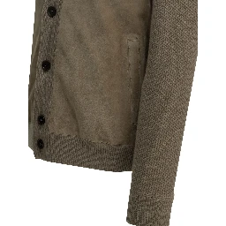 Cashmere and suede overshirt jacket