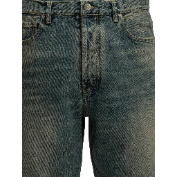 "Distressed" Straight-Leg Jeans