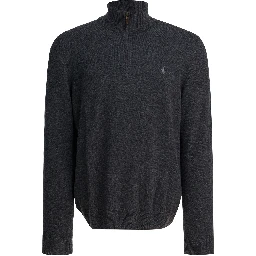 Sweater with a half-zip and logo