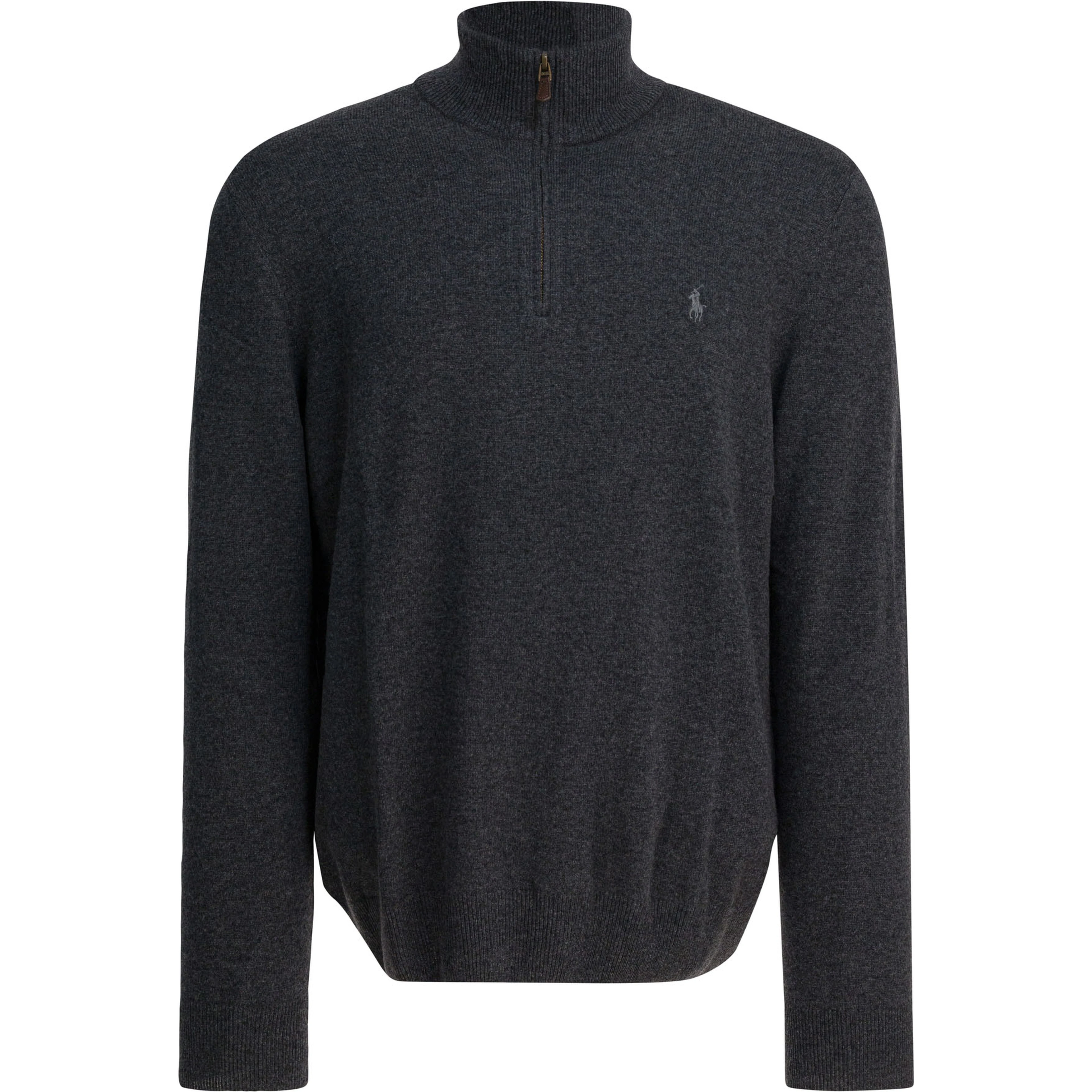 Sweater with a half-zip and logo