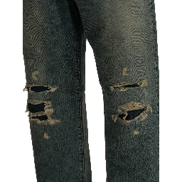 "Distressed" Straight-Leg Jeans