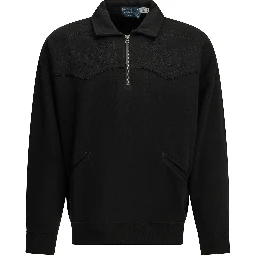 "MLB" Polo-Collar Sweatshirt