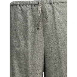 Casual silk and cashmere pants