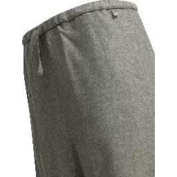 Casual silk and cashmere pants