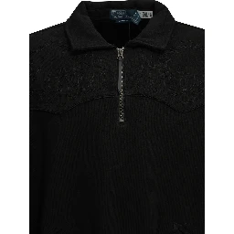 "MLB" Polo-Collar Sweatshirt
