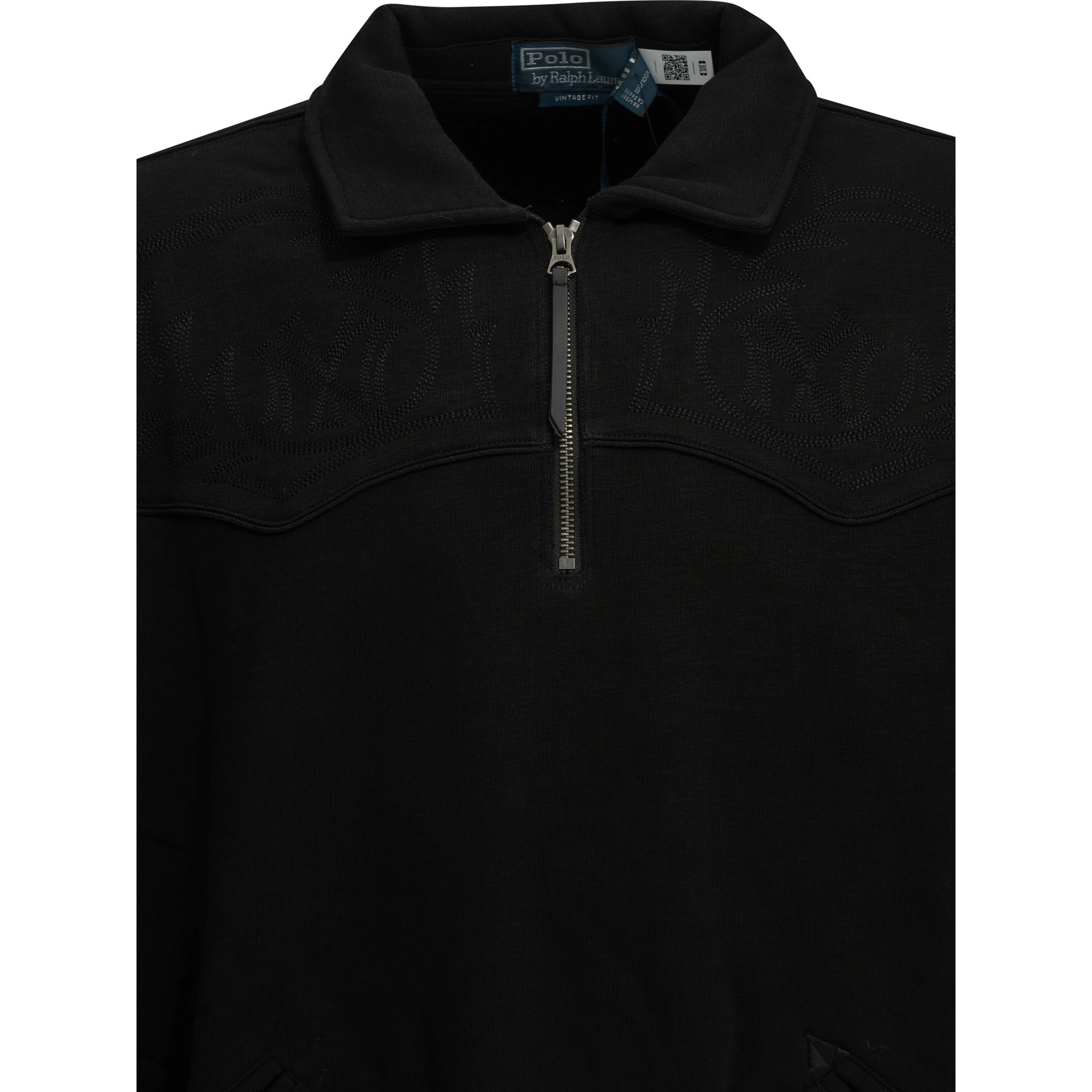 "MLB" Polo-Collar Sweatshirt