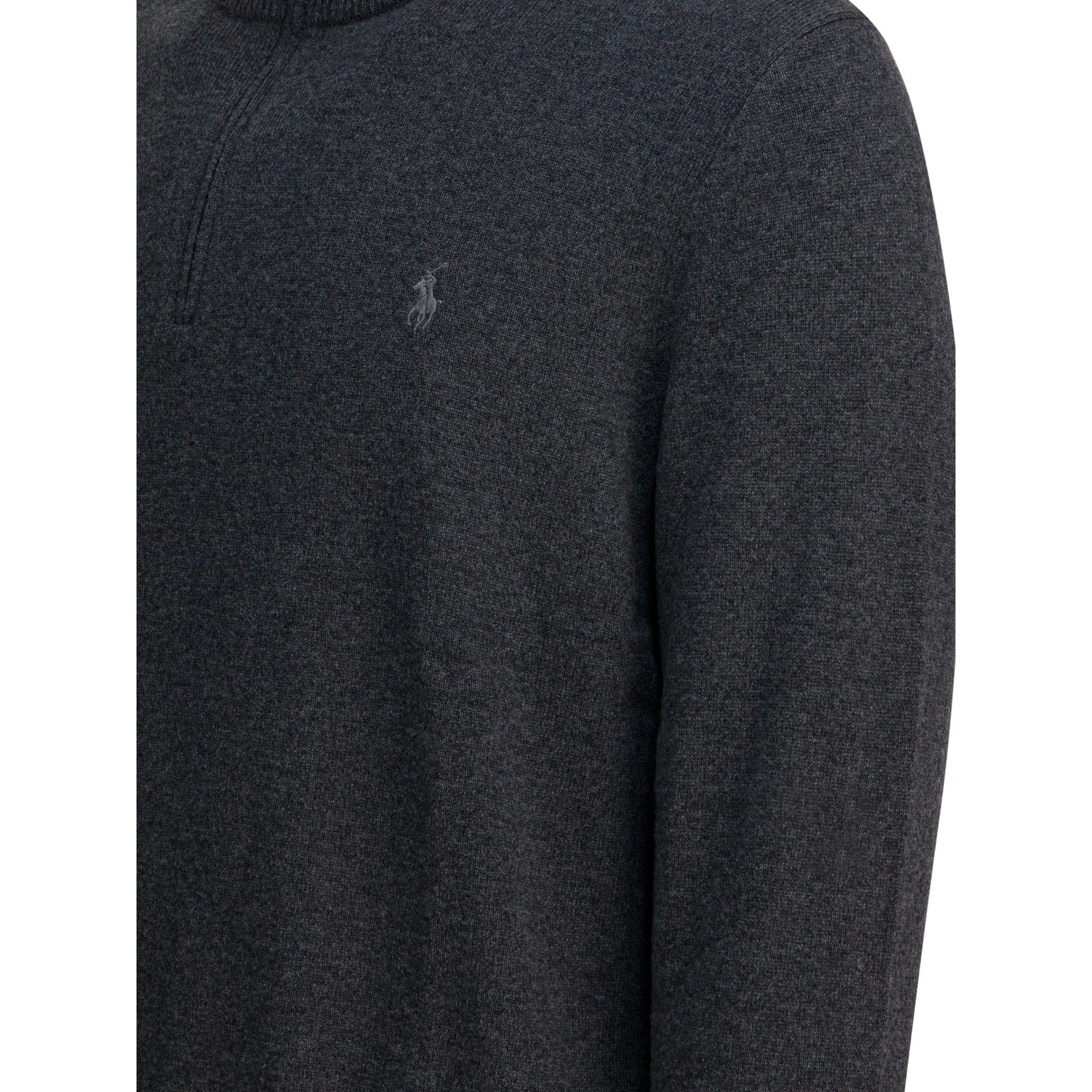 Sweater with a half-zip and logo