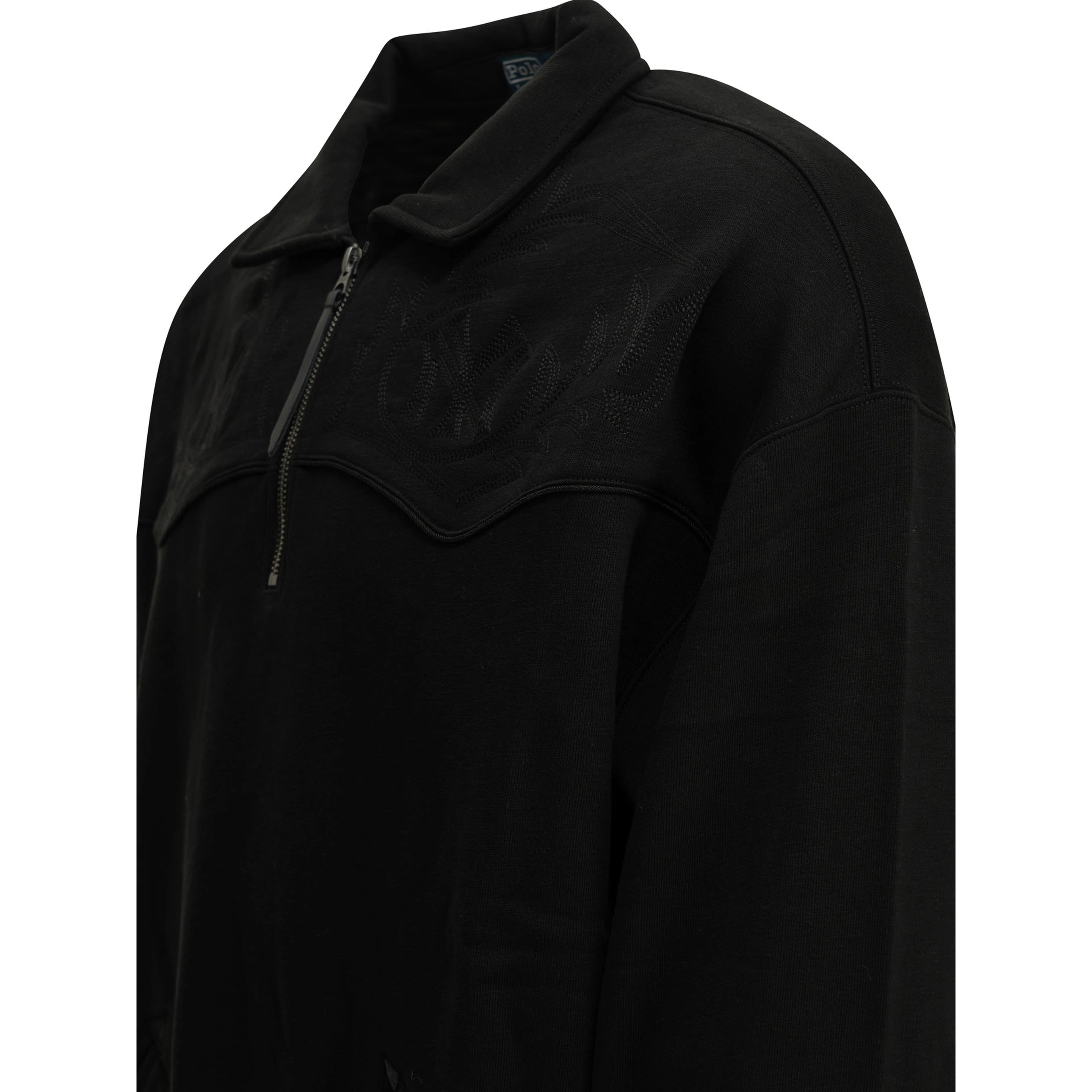 "MLB" Polo-Collar Sweatshirt