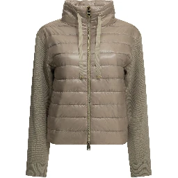 Cotton and Ultra-light nylon short down jacket
