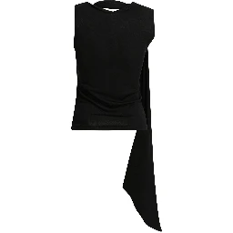 Sleeveless top with lavalliere