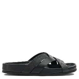 Braided leather slides
