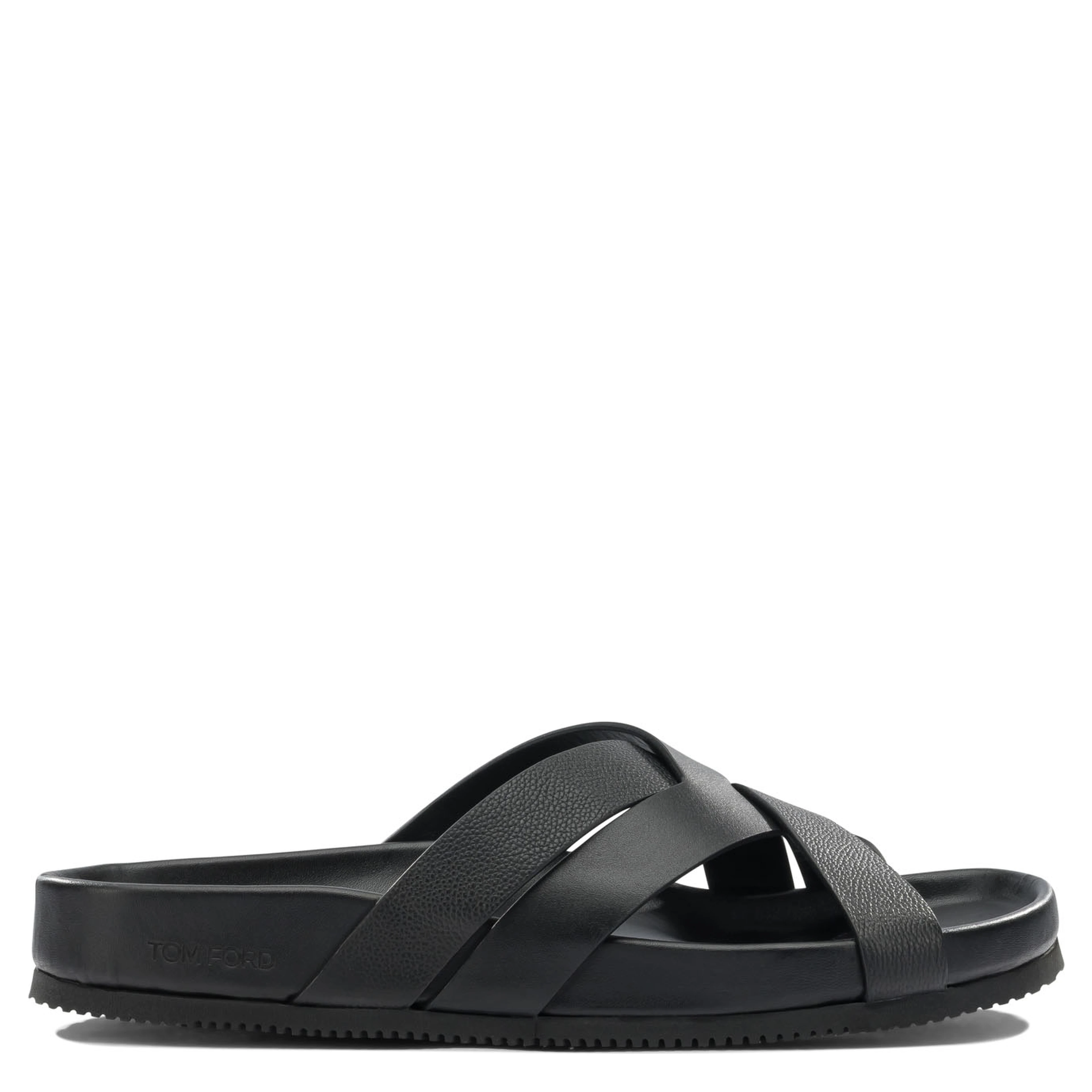 Braided leather slides