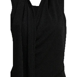 Sleeveless top with lavalliere