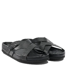 Braided leather slides