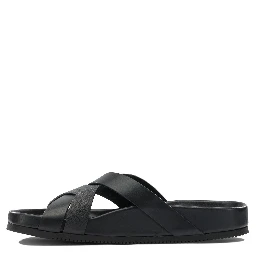 Braided leather slides