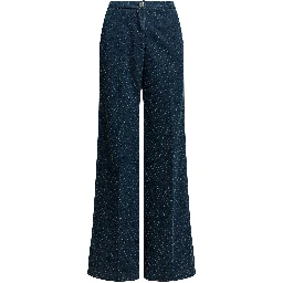 "Flare Pin Diamond" Wide Leg Jeans