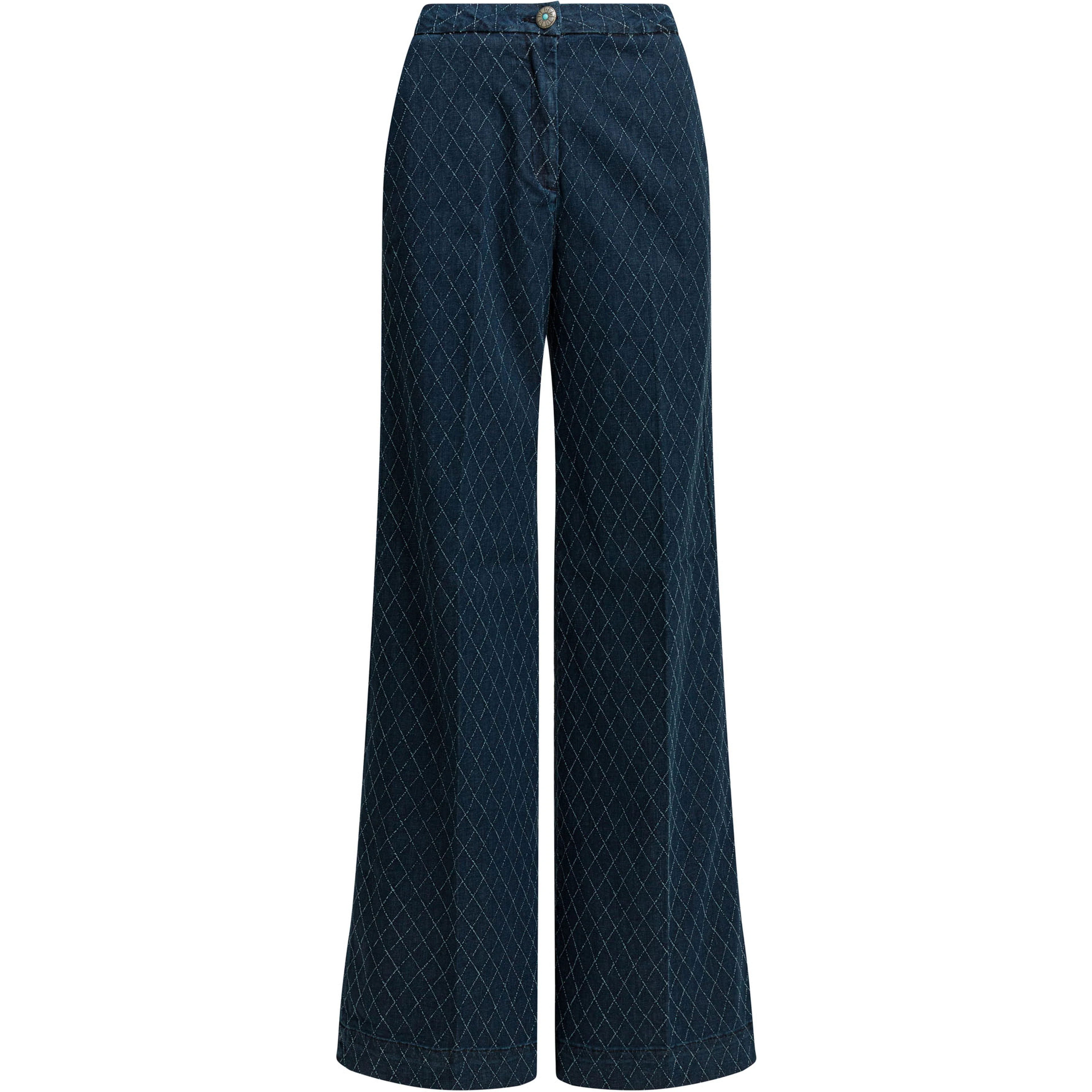"Flare Pin Diamond" Wide Leg Jeans
