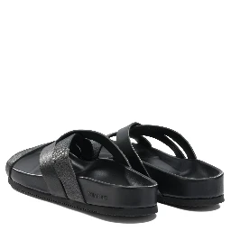 Braided leather slides