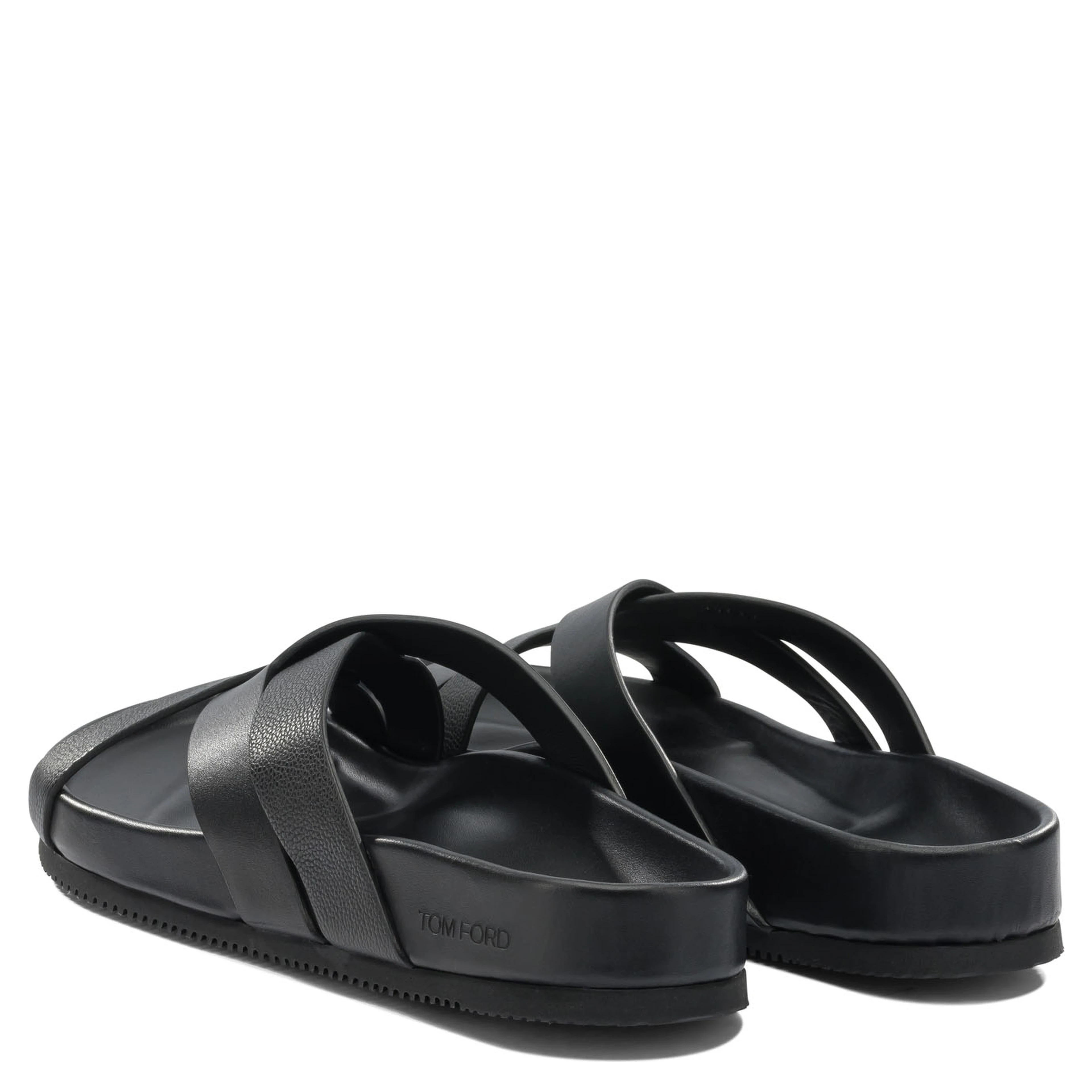 Braided leather slides
