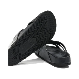 Braided leather slides