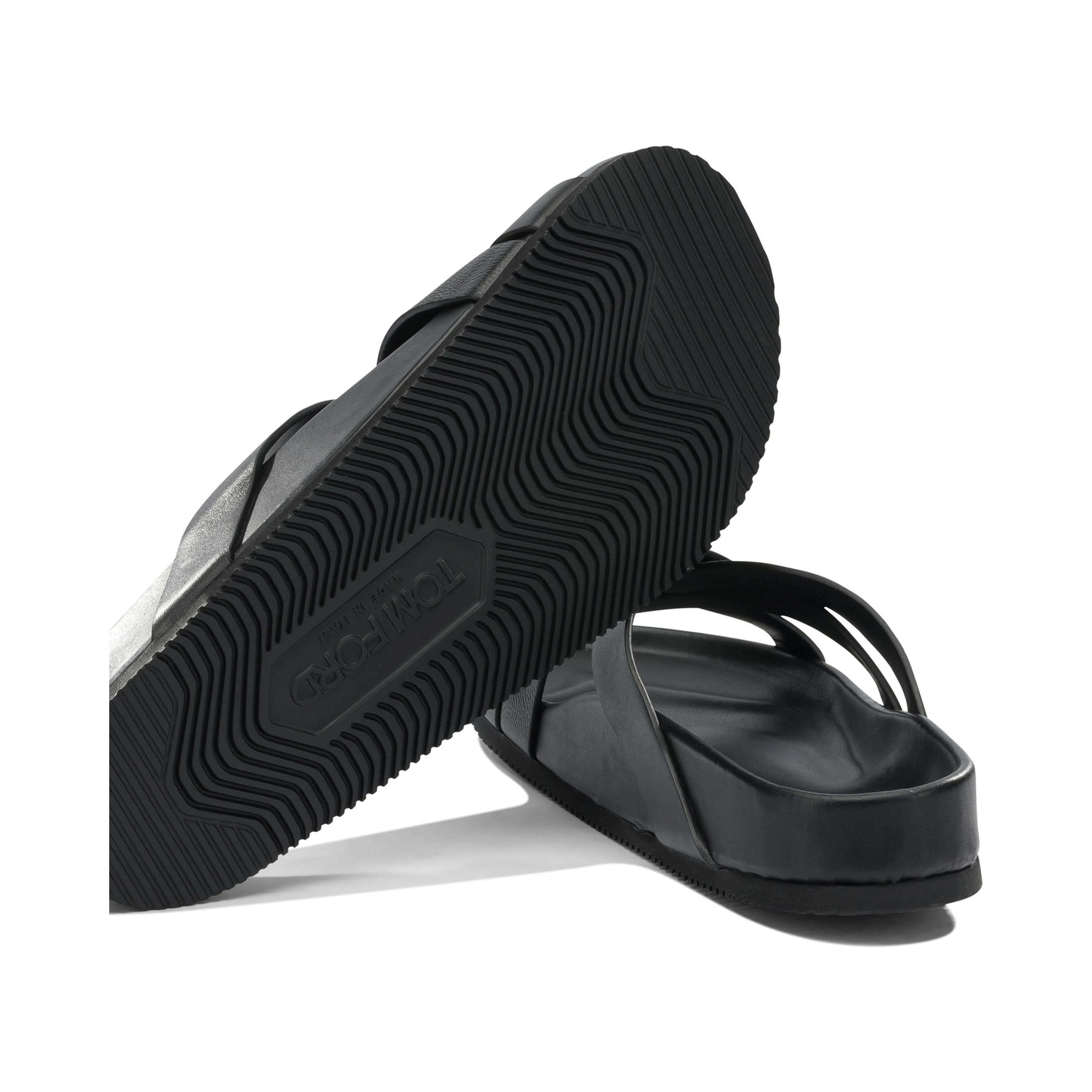 Braided leather slides