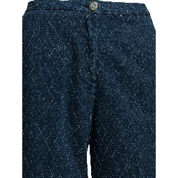"Flare Pin Diamond" Wide Leg Jeans