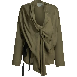 Viscose draped shirt