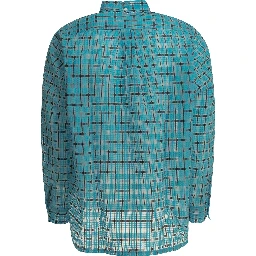"Open BD Nylon Airy Plaid" Casual Shirt